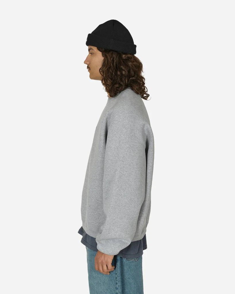 STUSSY Raglan Sleeve Crewneck Sweatshirt Grey Heather 4