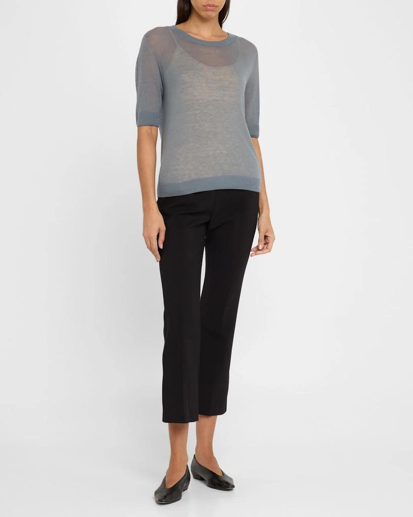 Max Mara Negelia Short-Sleeve Sheer Knit Sweater 2