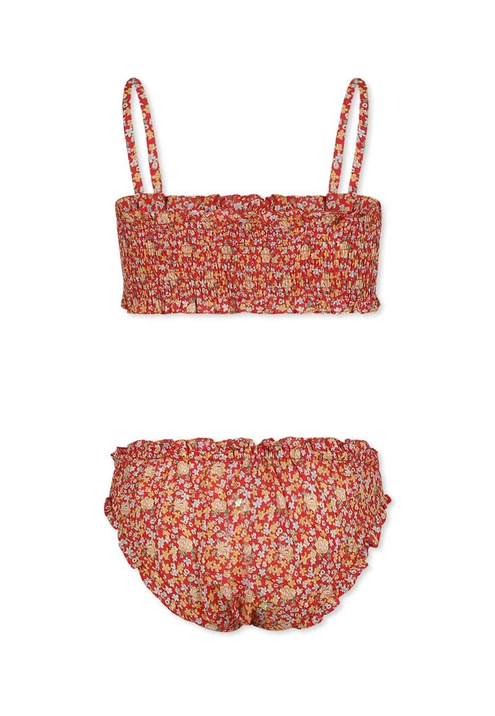 Bonpoint Red Bikini For Girl With Floral Print 2