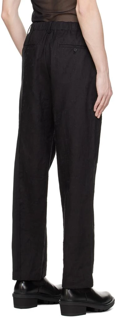 Feng Chen Wang Black Raw Edge Trousers 3