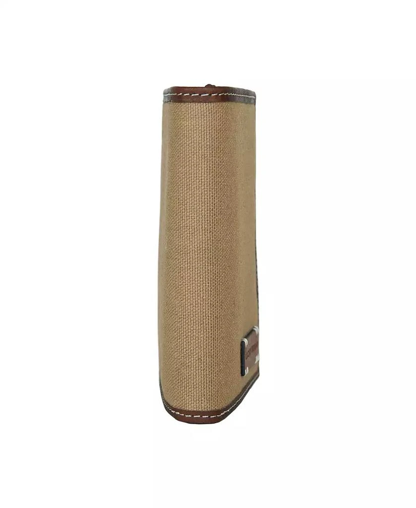 Lucky Brand Men's Canvas with Leather Trim Trifold Wallet 5