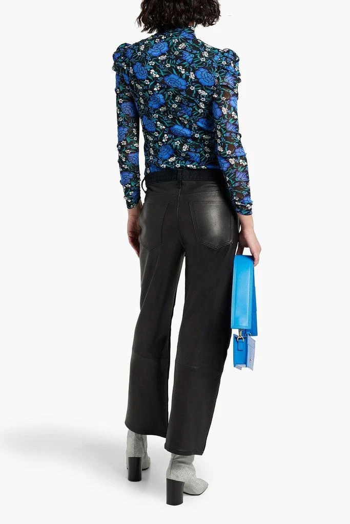 DIANE VON FURSTENBERG New Remy floral-print mesh turtleneck top 3