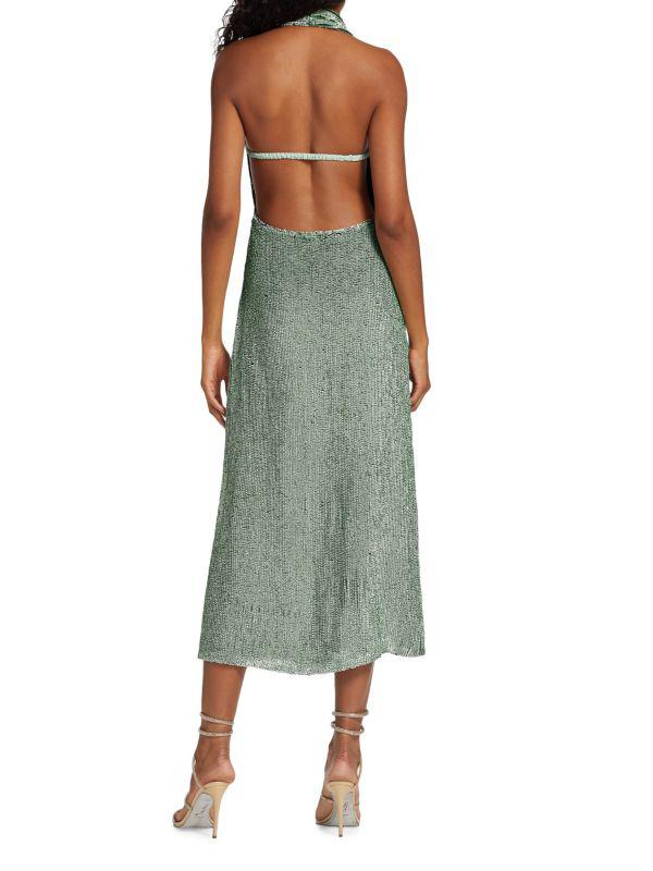 Zeynep Arçay O-Ring Sequin Midi Dress