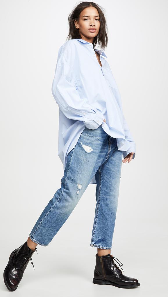 R13 Drop Neck Oxford Shirt