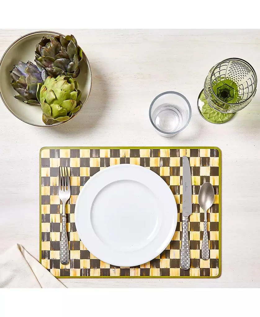 MacKenzie-Childs Courtly Check Cork-Backed Placemats, Set of 4 9