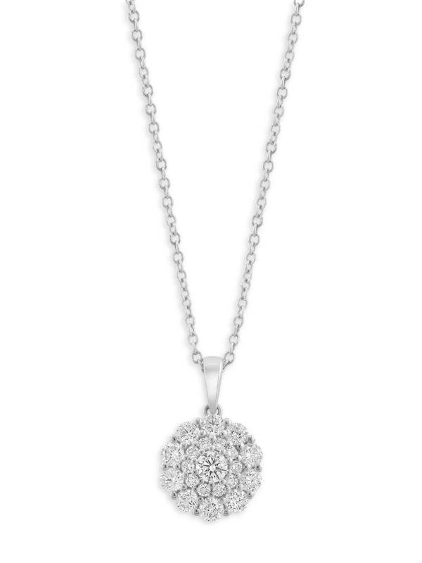 Effy 14K White Gold & 0.71 TCW Diamond Pendant Necklace 1