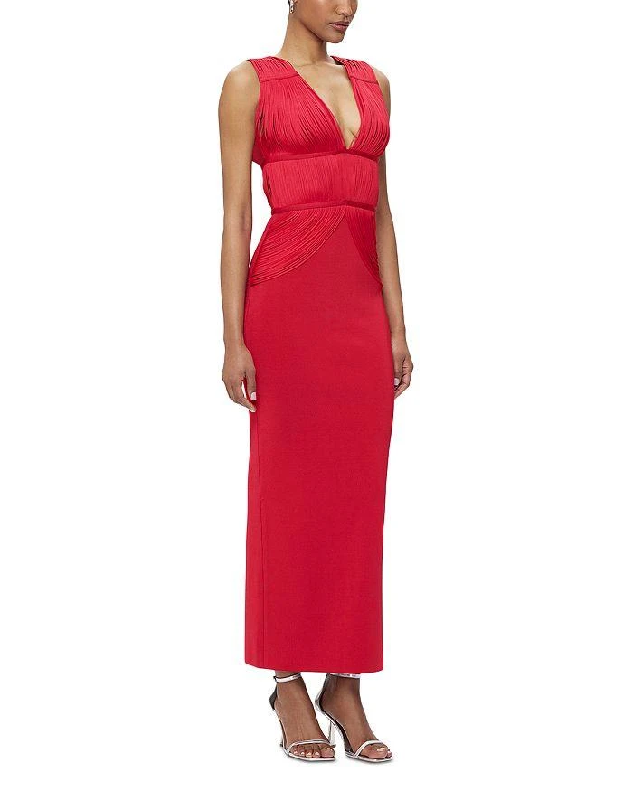 Herve Leger Lillian Draped Fringe Gown 7
