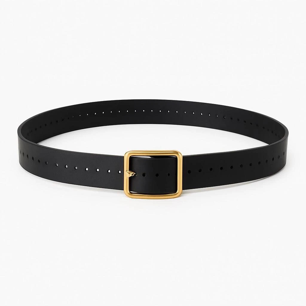 NEW ADA COLLECTION women\'s rebel belt in black Rebel Belt Black | Slim Genuine Leather Jean Belt | ADA  main image 3