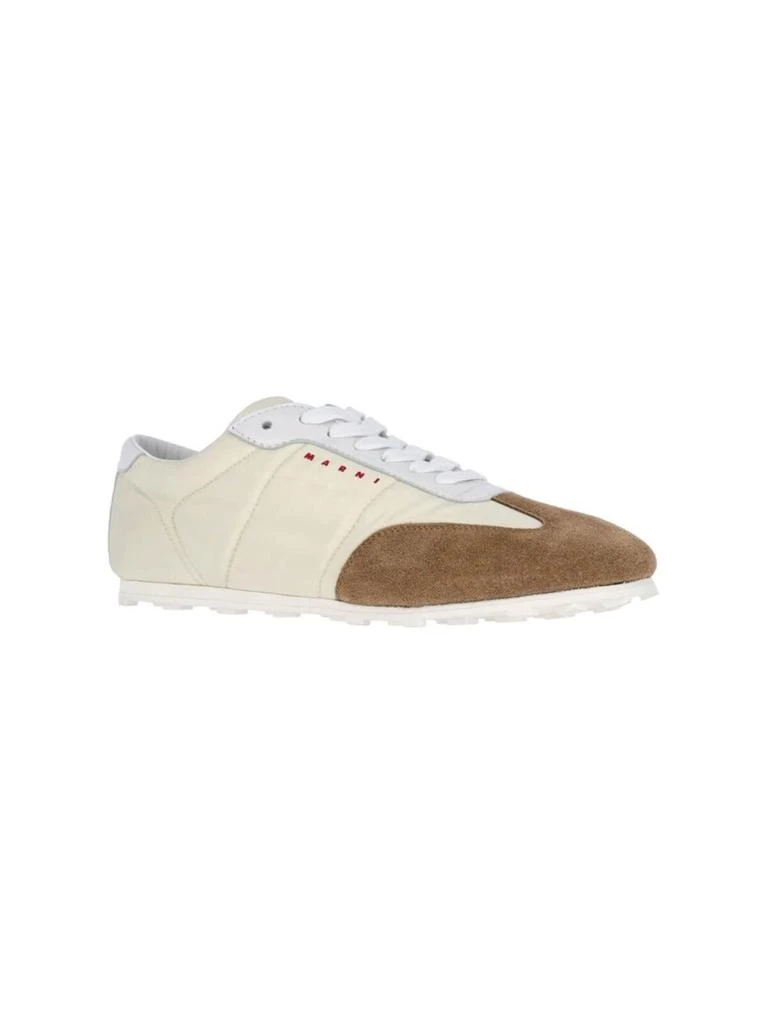 Marni White Sneakers With Suede Accents 2
