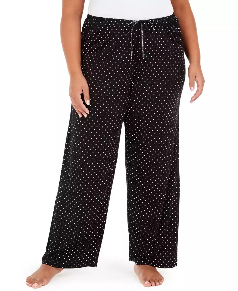 Hue Womens Plus size Sleepwell Printed Knit pajama pant made with Temperature Regulating Technology