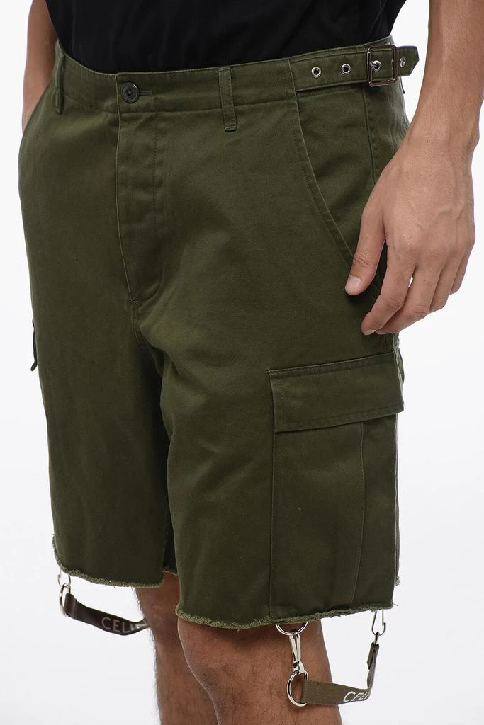 Celine Celine Cotton Cargo Shorts with Leaning Tape Details 3