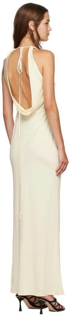 Mirror Palais Off-White Cowl Neck Maxi Dress 3