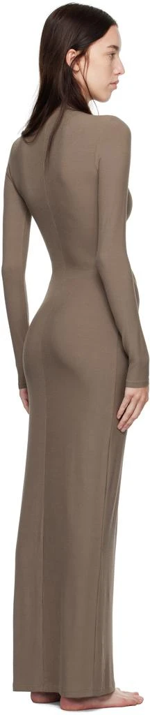 SKIMS Taupe Soft Lounge Turtleneck Maxi Dress 3