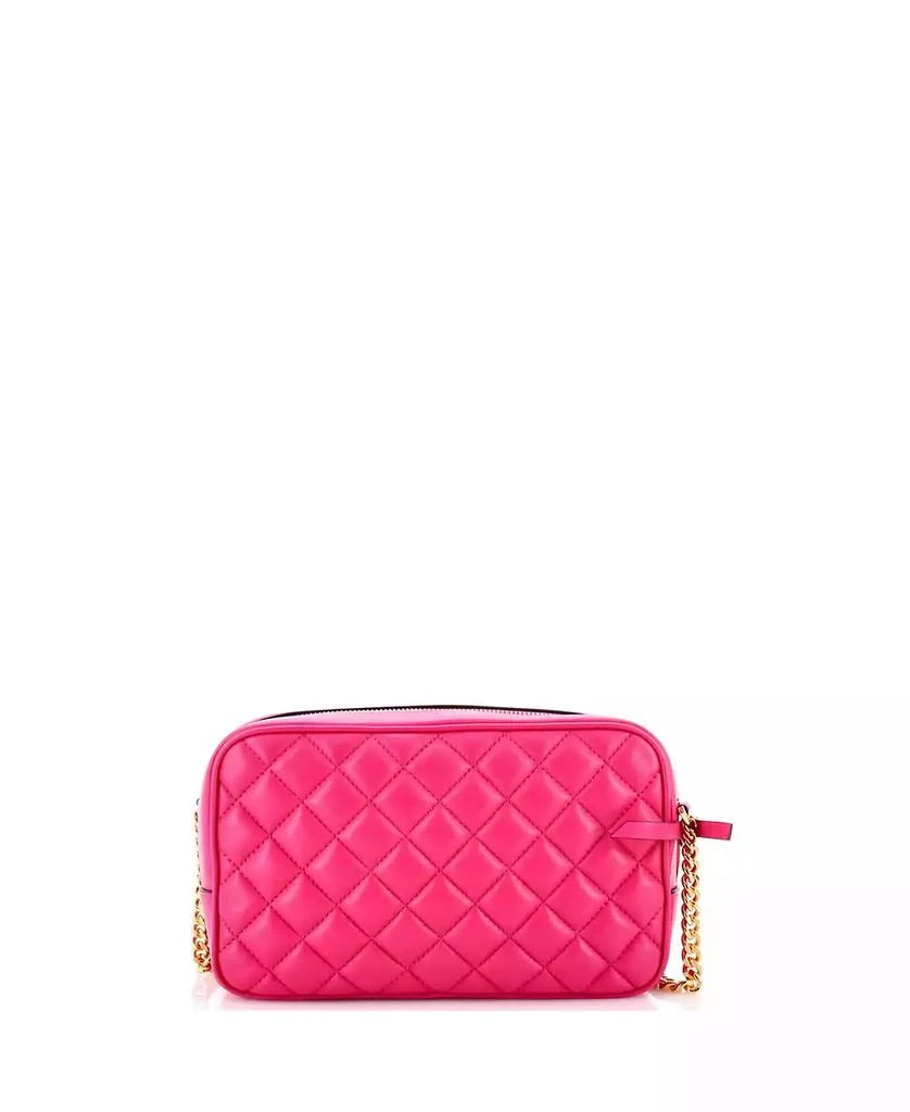 Pre-Owned Versace Medium Medusa Icon Front Slip Pocket Camera Bag Quilted Leather 4