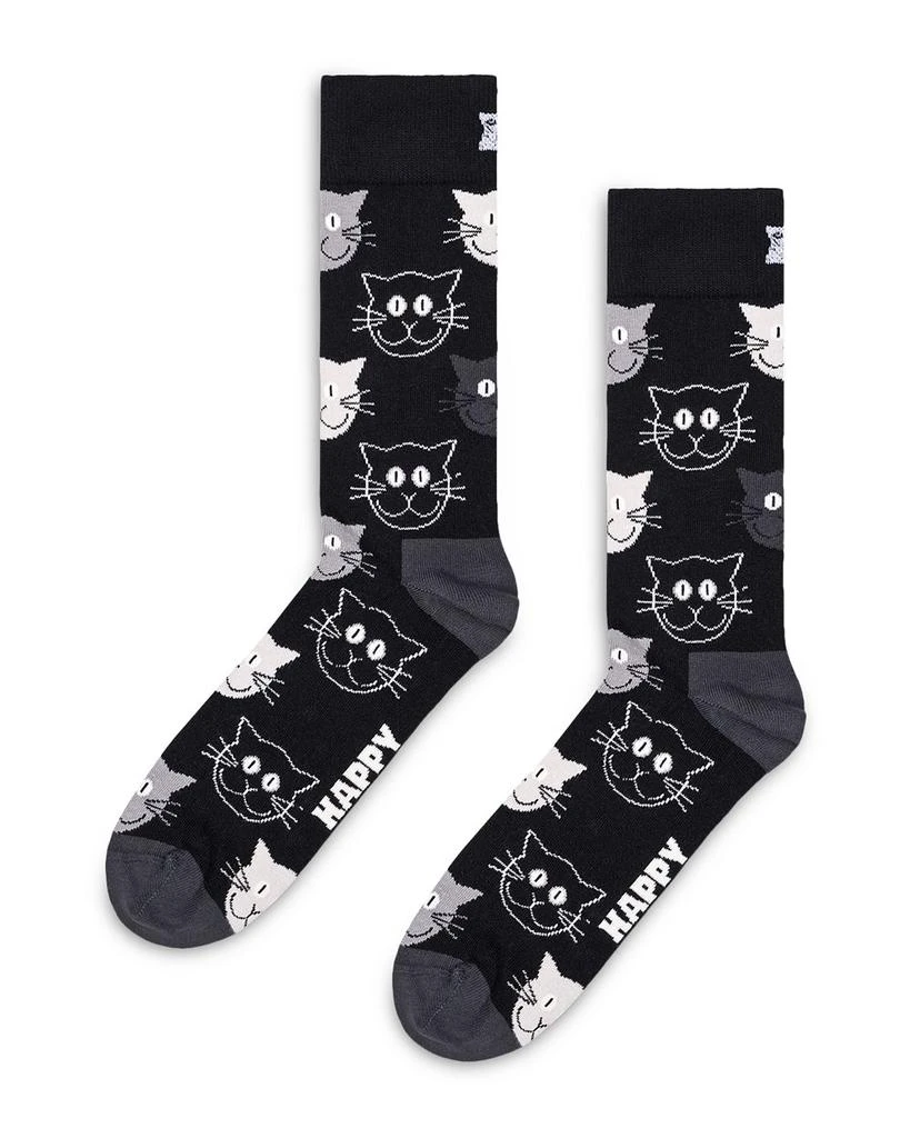 Happy Socks Mixed Cats Crew Socks Gift Set, Pack of 3 2