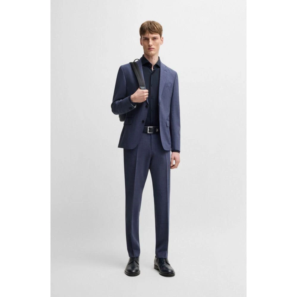 Hugo Boss Slim-fit shirt in structured performance-stretch jersey 2