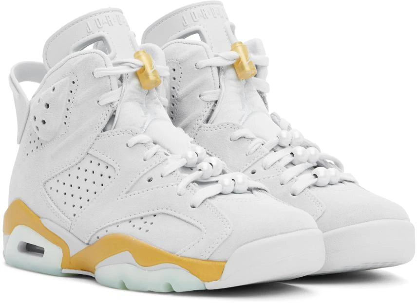 Jordan Gray Air Jordan 6 Retro 'Pearl' Sneakers 4