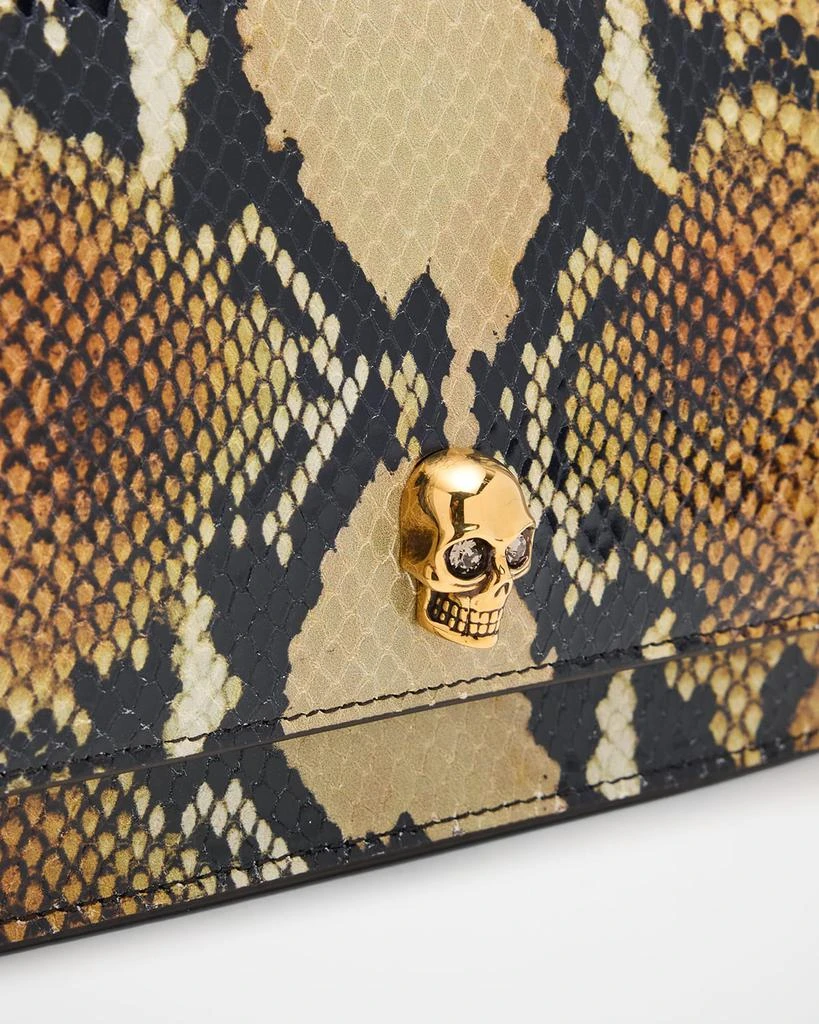McQueen Small Skull Python-Embossed Crossbody Bag 5