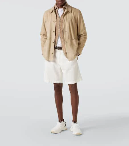 Berluti Shadow knitted leather-trimmed sneakers 2
