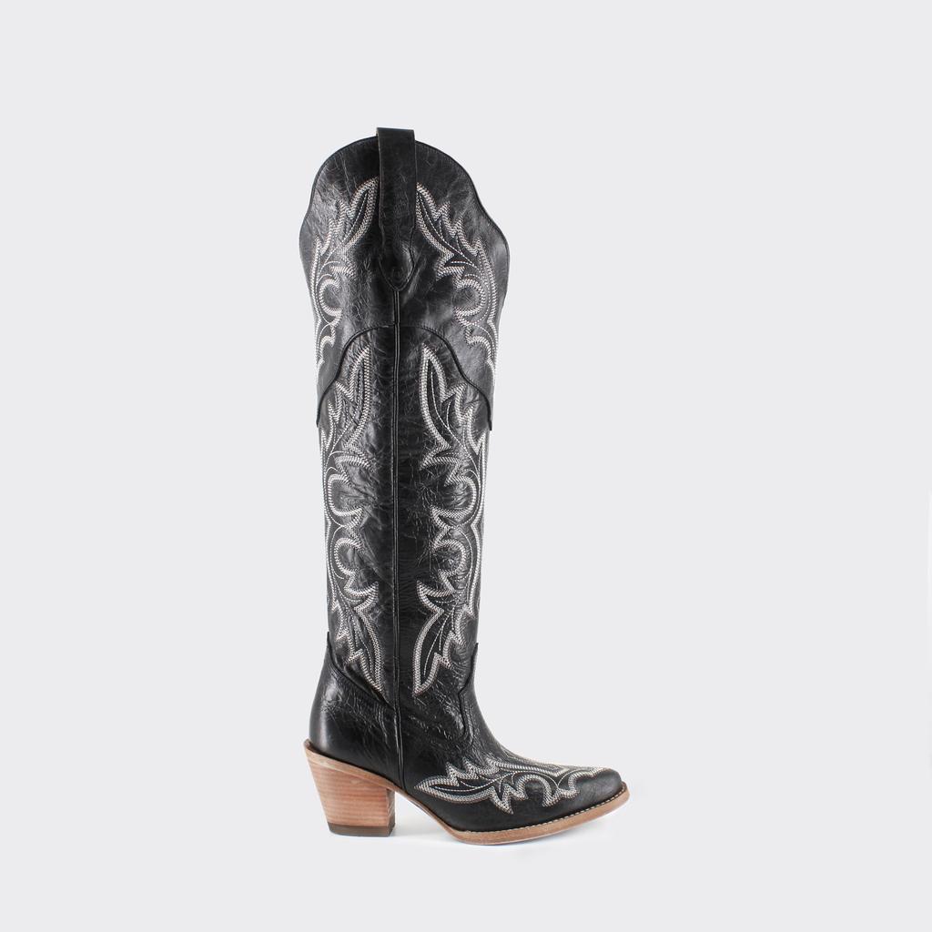 Buck & Brana Julia Leather Cowgirl Boots - Sophisticated Western Footwear By  ju