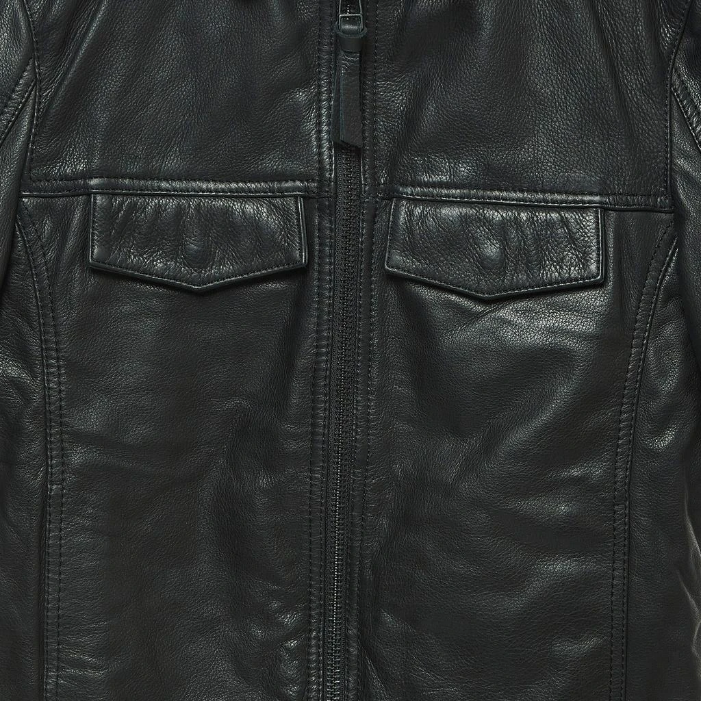 ZADIG & VOLTAIRE Zadig & Voltaire Black Leather Zip Front Jacket XS 3