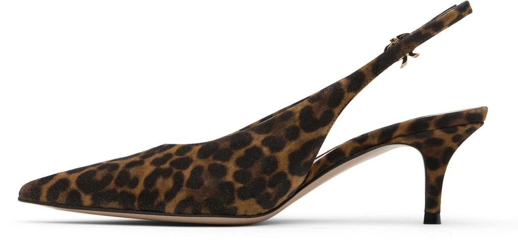 Gianvito Rossi Brown 
Black Robbie Sling 55 Heels 3