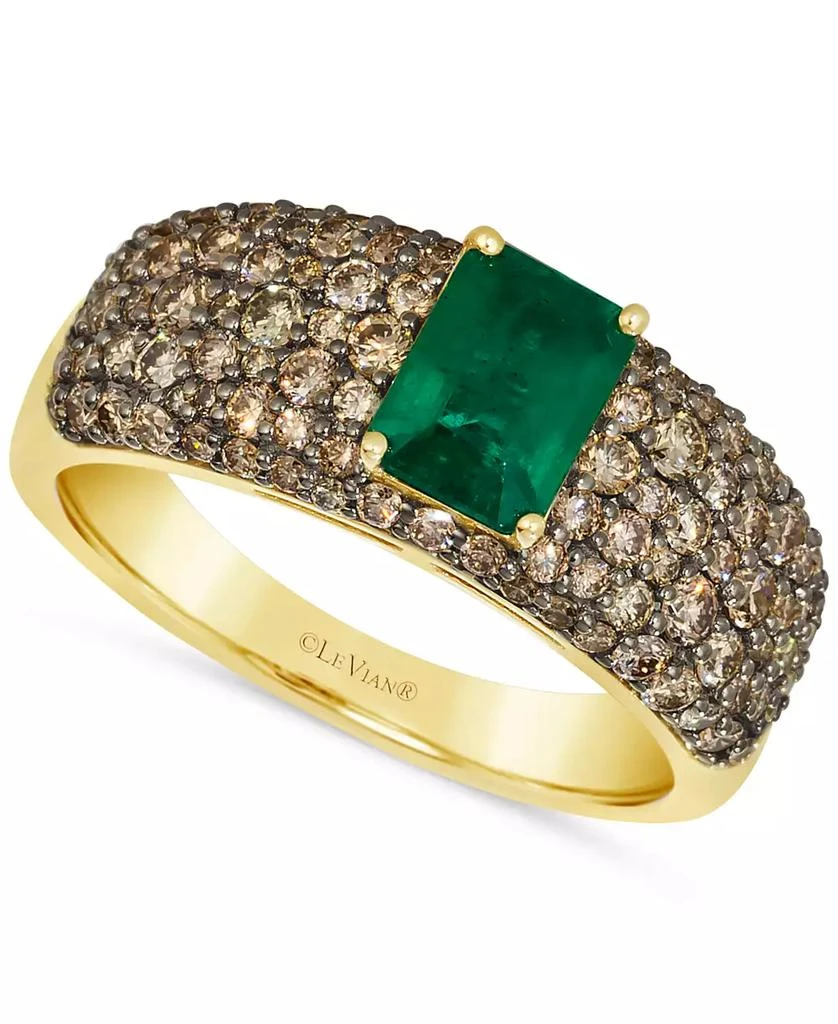 Le Vian Emerald (5/8 ct. t.w.)
Chocolate Diamond (1 ct. t.w.) Ring in 14k Honey Gold