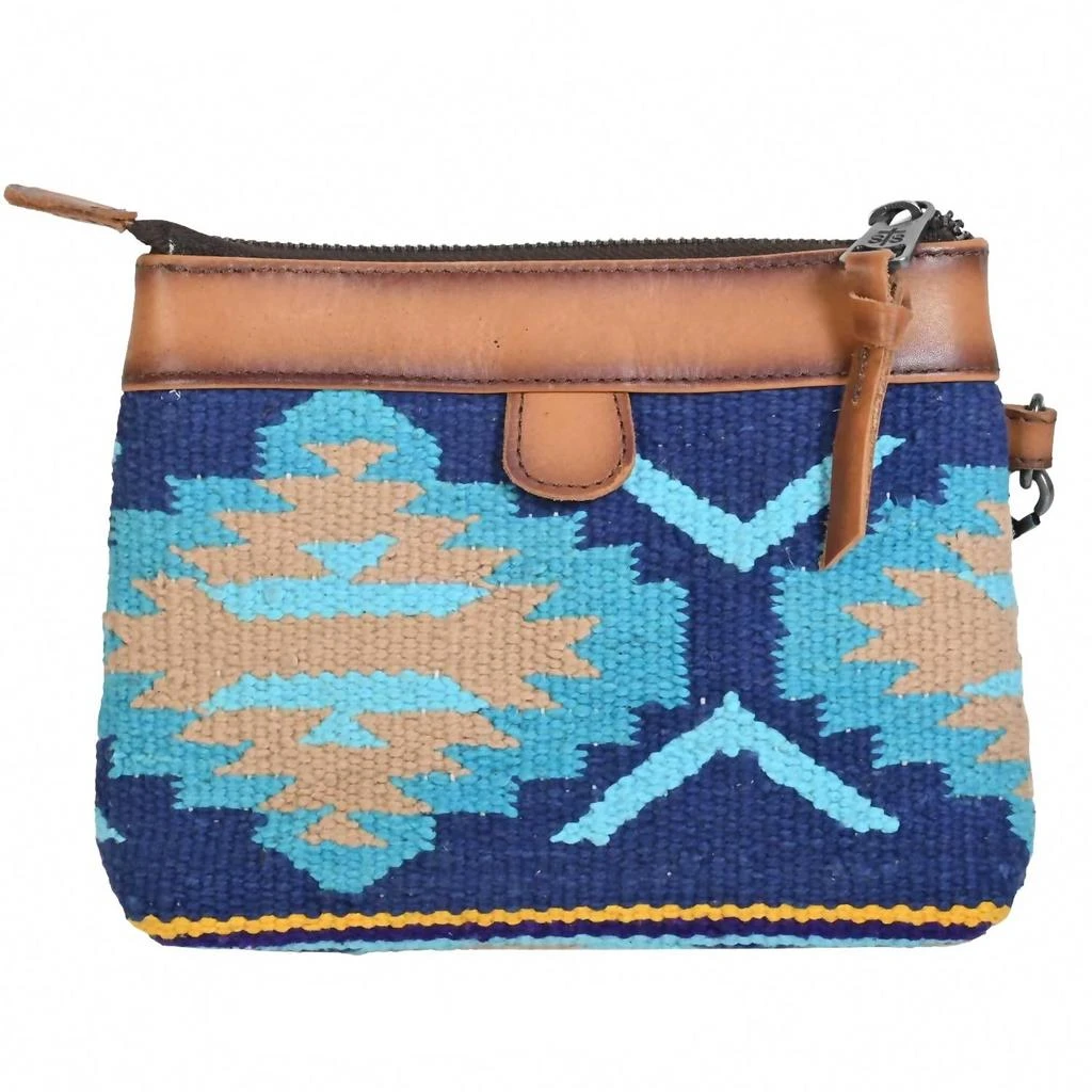 STS Ranchwear Women
s Mojave Sky Makeup Pouch In Multi Color Blue Serape