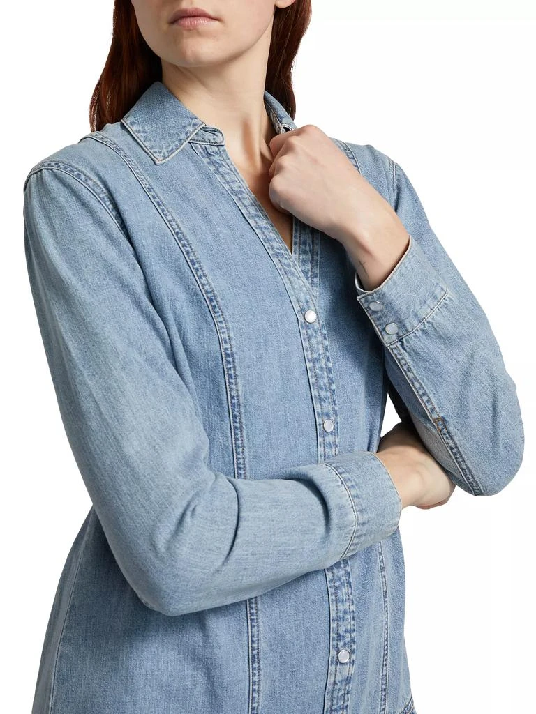 VERONICA BEARD Catherine Denim Flounce Minidress 6