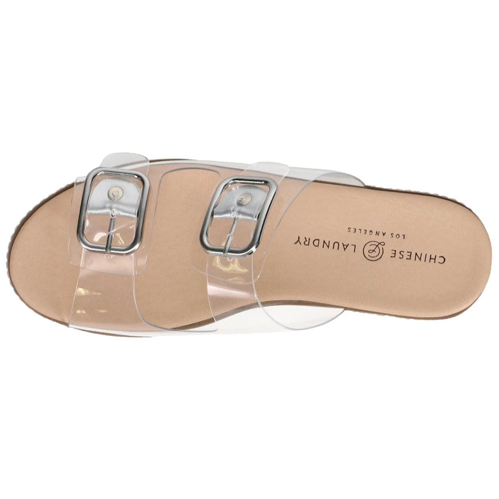 Chinese Laundry Surfs Up Clear Platform Slide Sandals 4