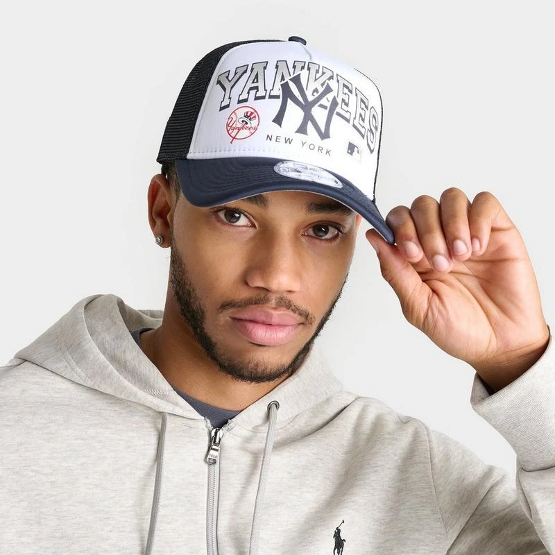 New Era New Era New York Yankees MLB Retro Wordmark 9FORTY Trucker Hat 1