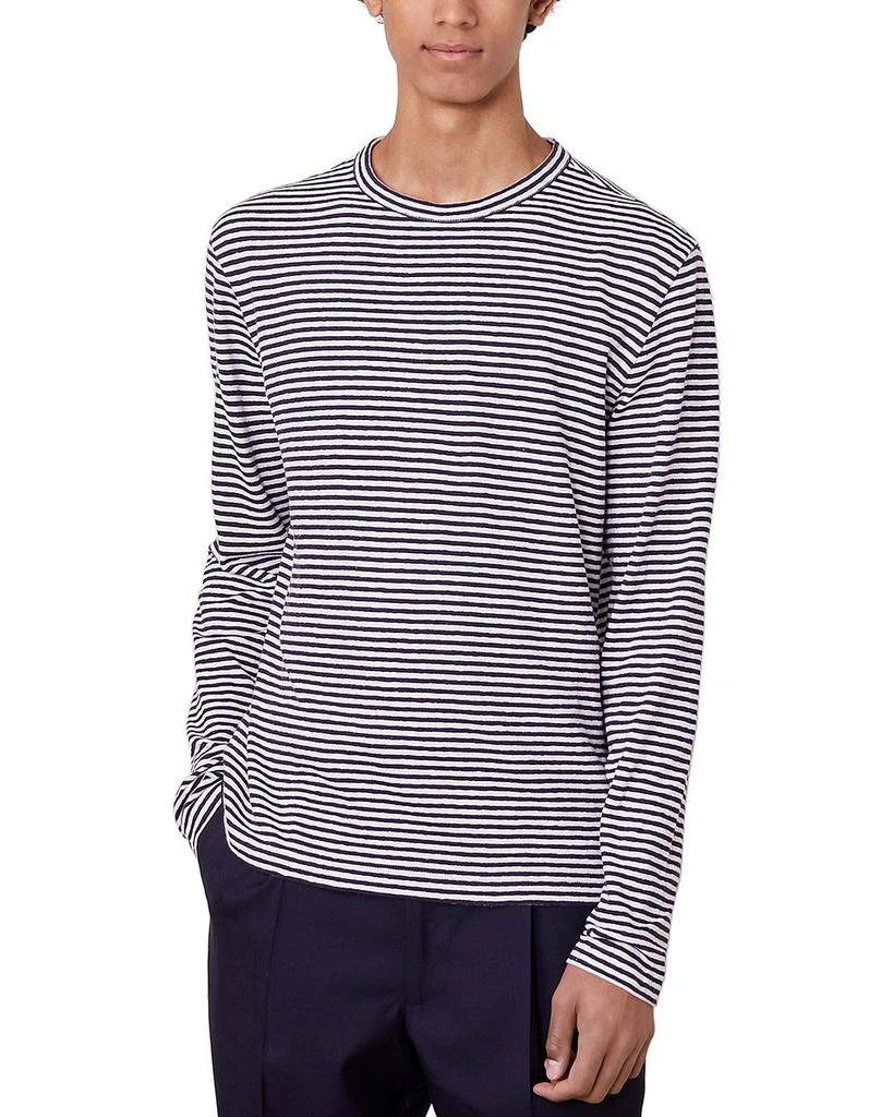 Officine Générale Officine Generale Cotton Linen Striped Tee 1