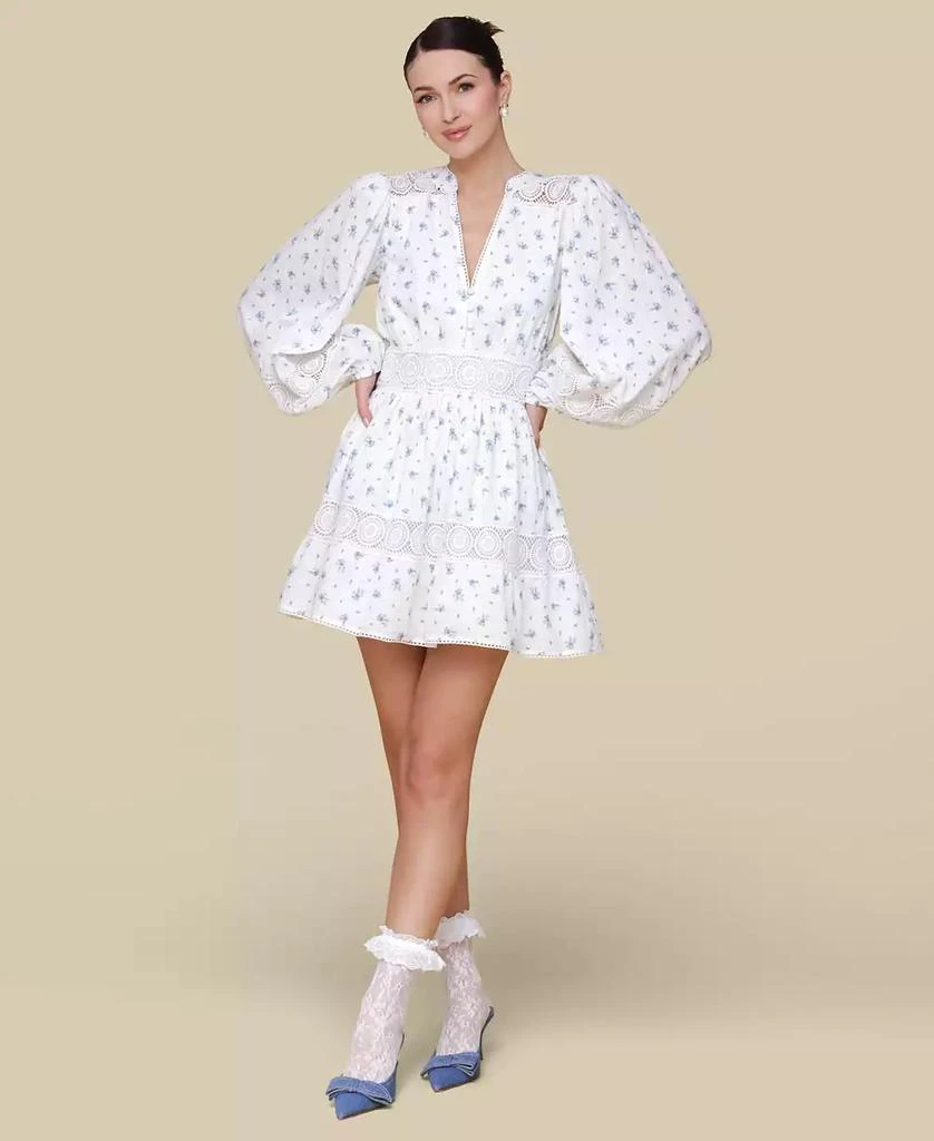chinese dress ladies Ysabella Lace-Up A-Line Floral Chiffon Formal Dress