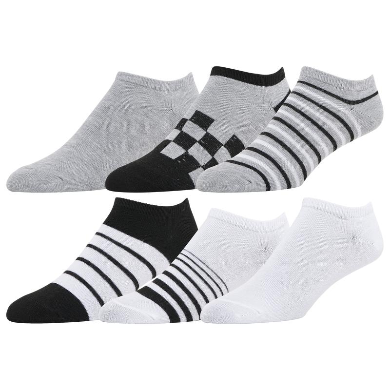 CSG CSG 6 Pack Gradient Stripes No Show Socks - Adult