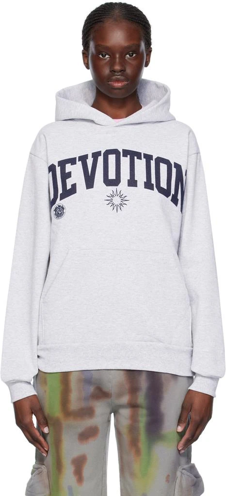 Online Ceramics SSENSE Exclusive Gray 'Devotion' Hoodie 1