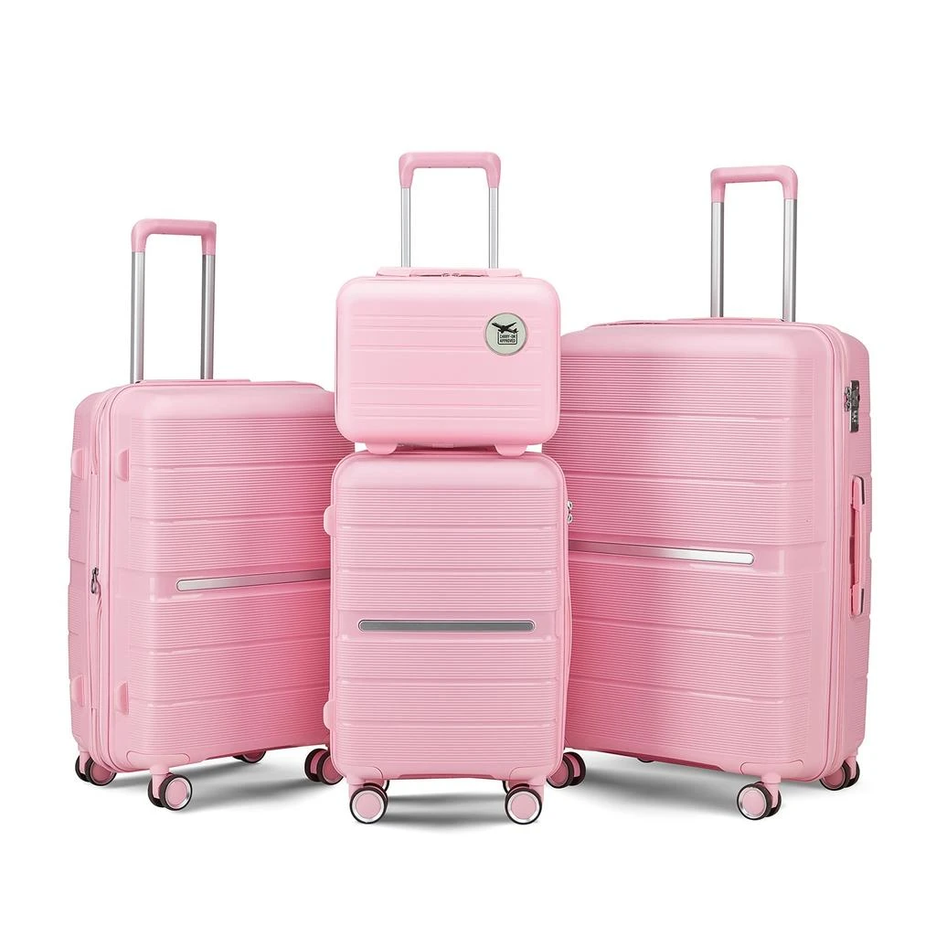 Simplie Fun Simplie Fun Luggage Sets 4 Piece(14/20/24/28) PP Lightweight & Durable Expandable suitcase 1