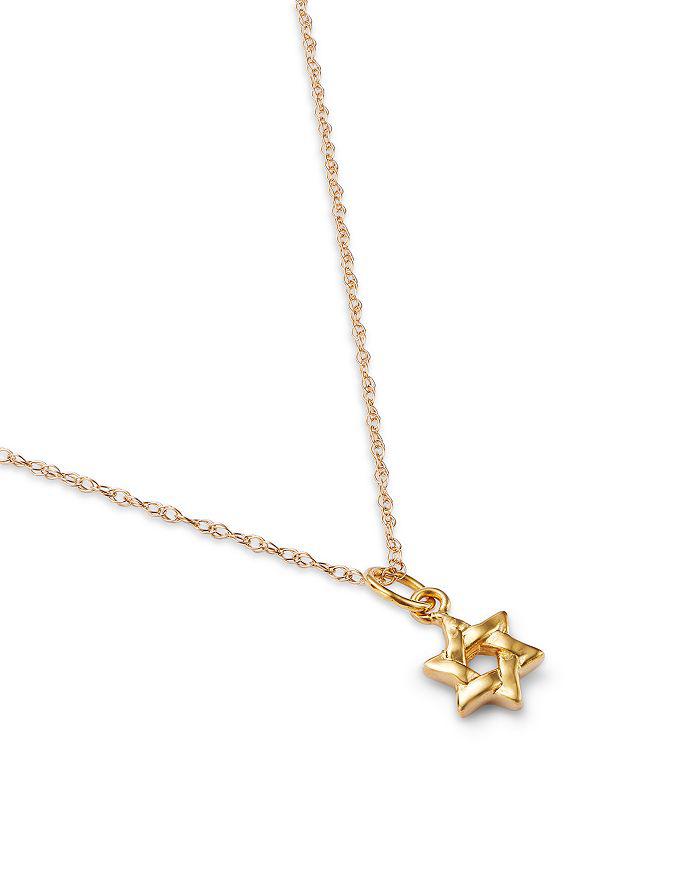 Bloomingdale's Children's Star of David Pendant Necklace in 14K Yellow Gold, 14"