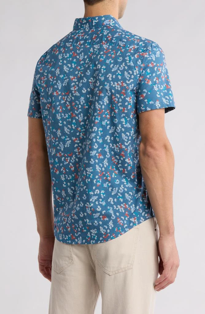 Original Penguin Short Sleeve Stretch Cotton Poplin Button-Up Shirt 2