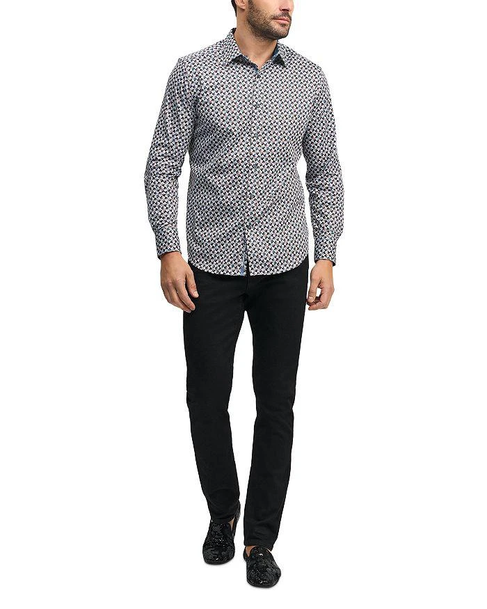 Robert Graham Spun Out Nylon Stretch Printed Classic Fit Button Down Shirt 2
