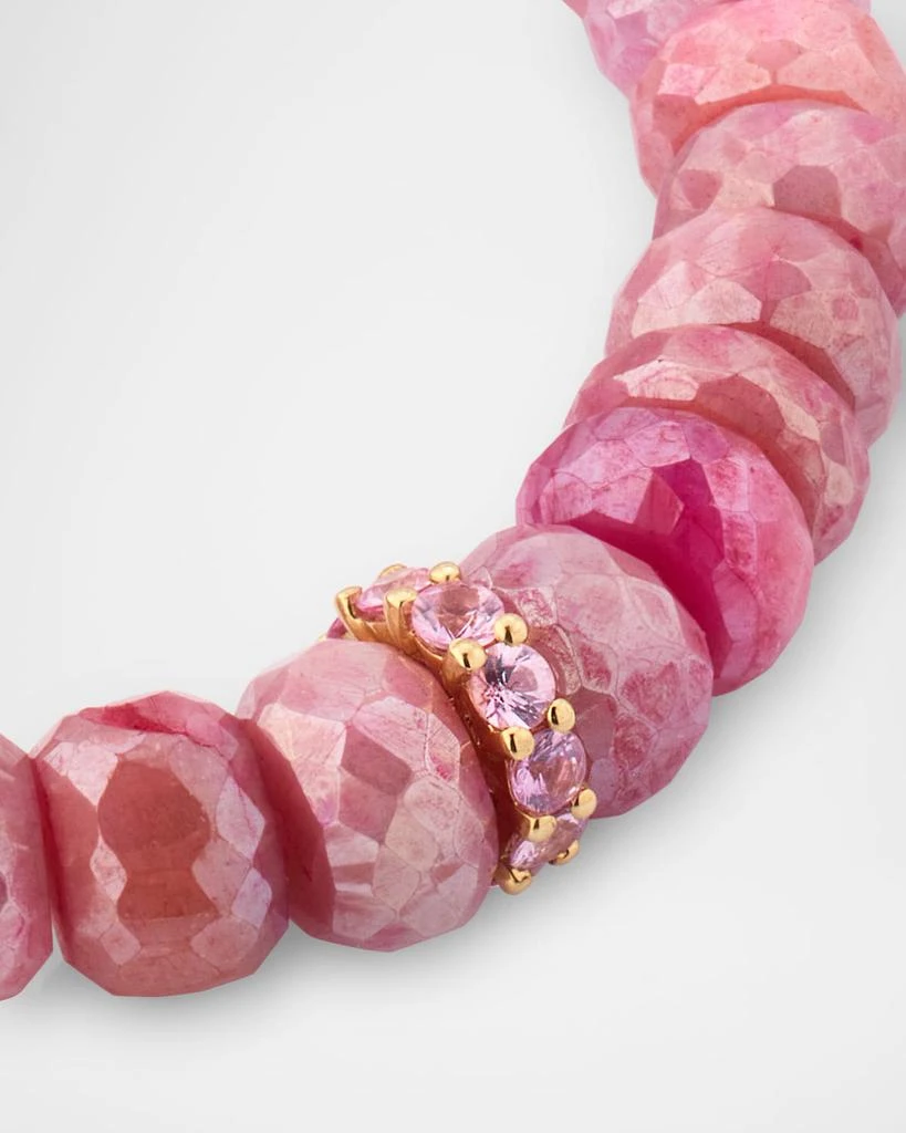 Sydney Evan Pink Sapphire Rondelle Bead Bracelet 3
