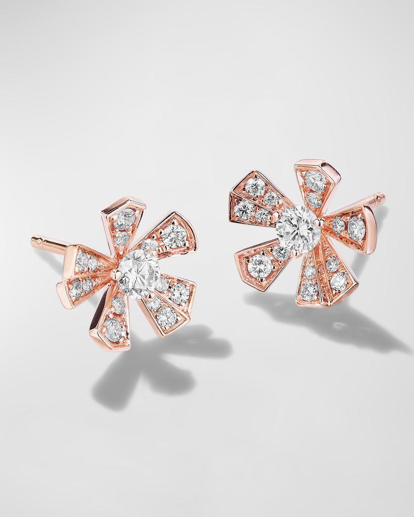 Mimi So 18K Rose Gold Wonderland Medium Orchid Pave Diamond Stud Earrings,,