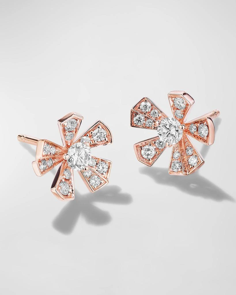 Mimi So 18K Rose Gold Wonderland Medium Orchid Pave Diamond Stud Earrings,, 1