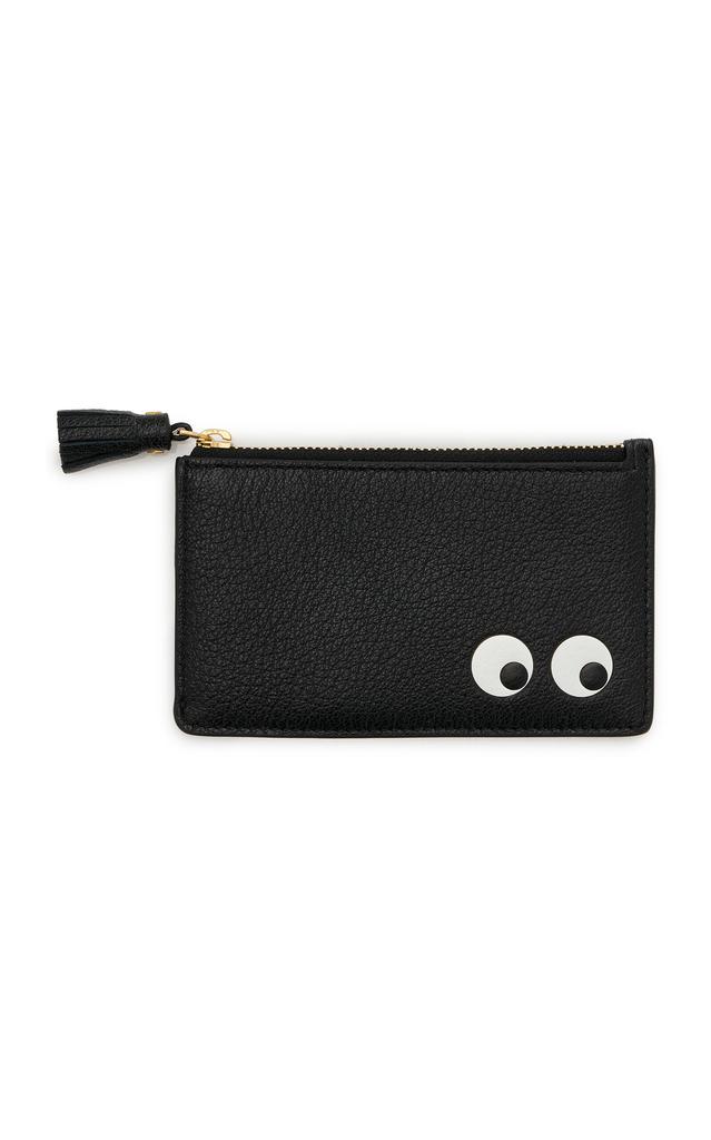 Anya Hindmarch Anya Hindmarch - Eyes Zipped Leather Card Case - Black - Moda Operandi