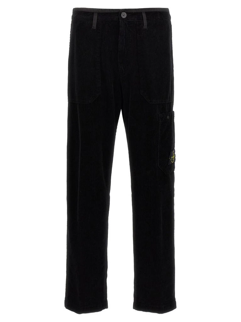 Stone Island Stone Island Logo-Patch Corduroy Trousers 1