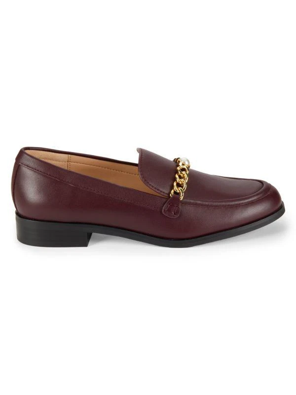 Stuart Weitzman Owen Chain Leather Loafers 1