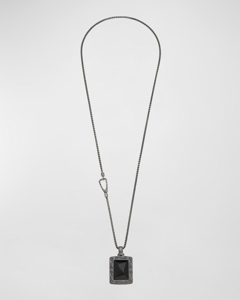 Marco Dal Maso Men's Ara Square Onyx Pendant Necklace