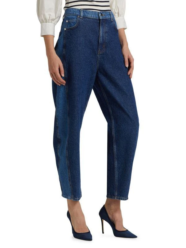 Derek Lam Denise Color Block Barrel Jeans 3