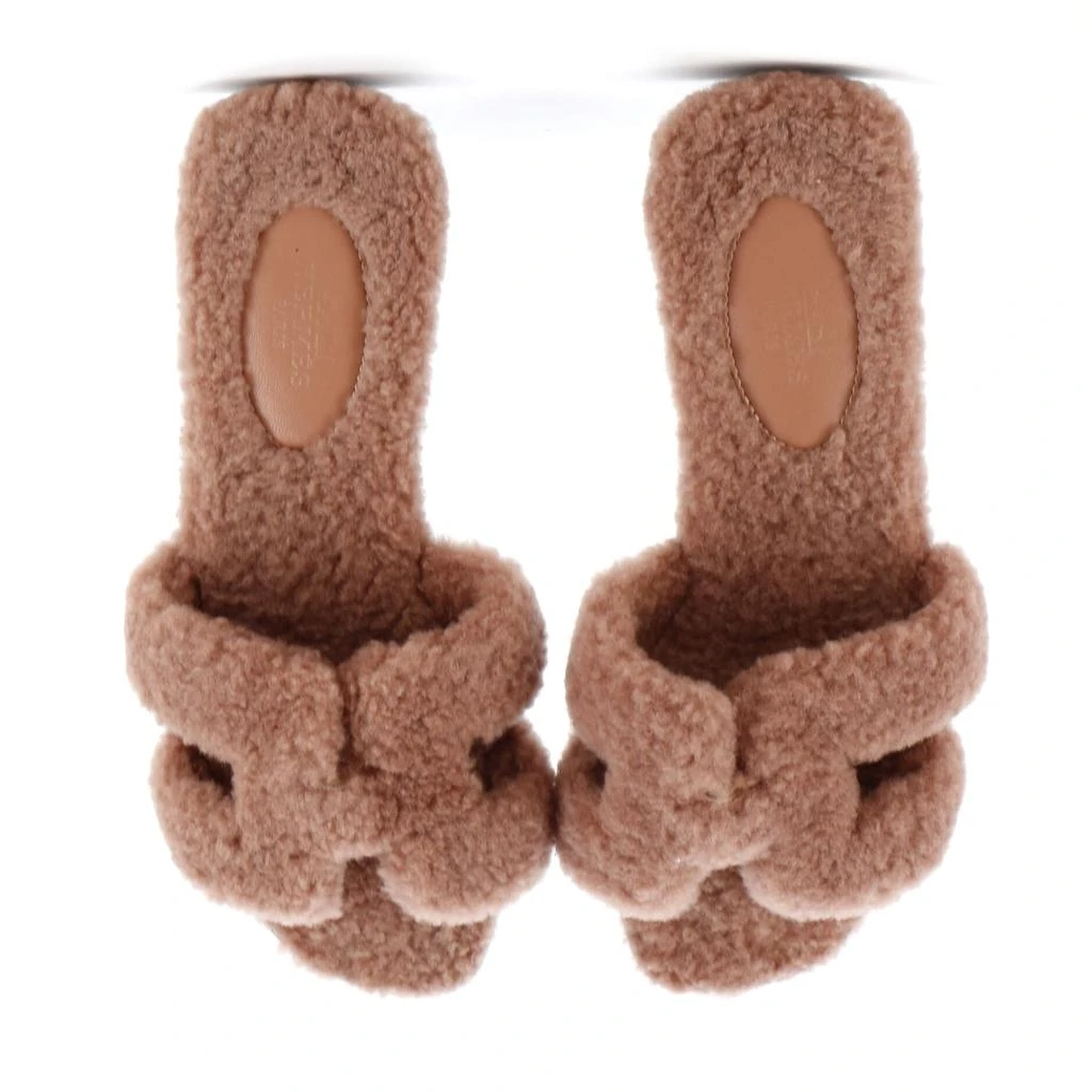 Hermes Women's Oran Sandals Shearling 2