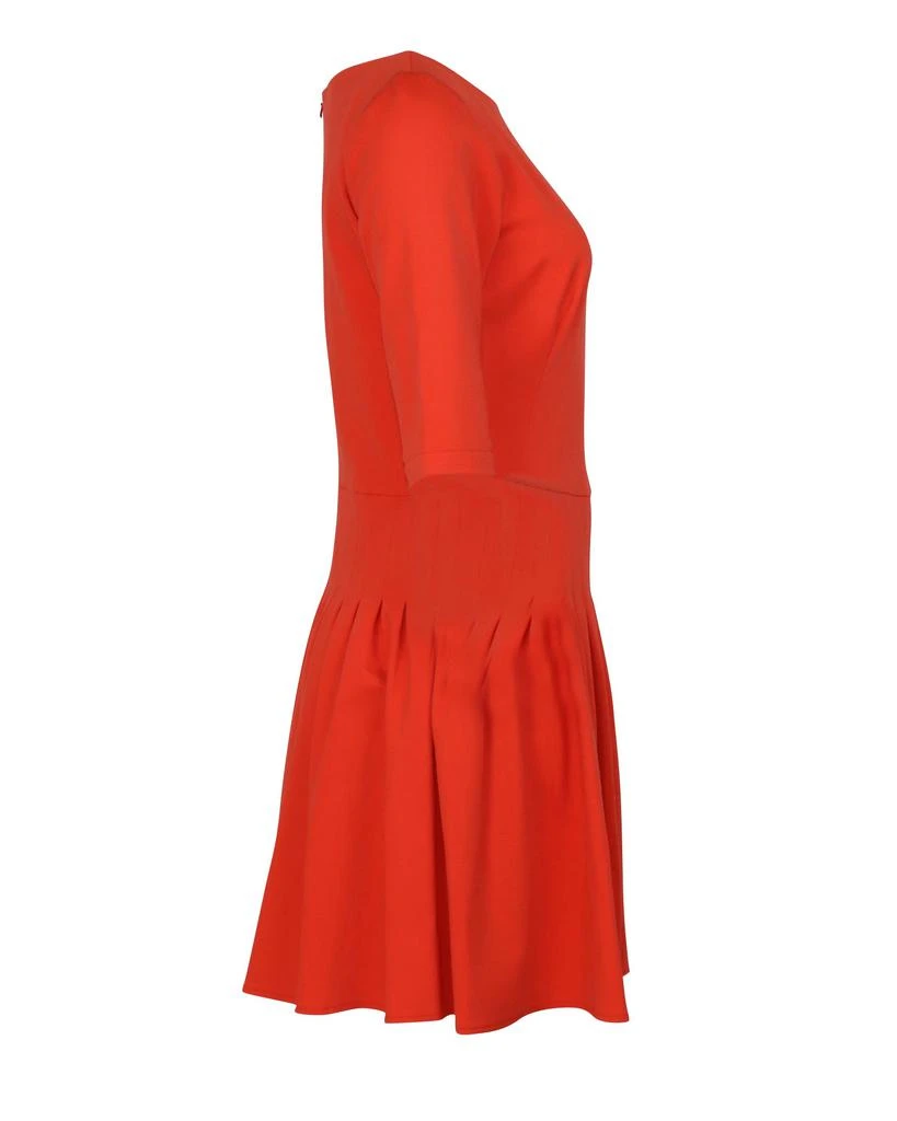 Issa Pleated Dress in Orange Viscose 3