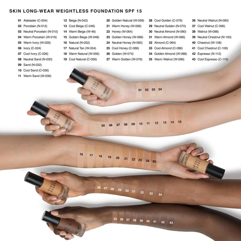 Bobbi Brown Skin Long-Wear Weightless Foundation SPF 15 123